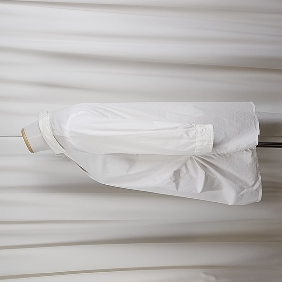 isabel Maternity by Ingrid & Isabel Side Pleated Popover Blouse White - Picture 3 of 14